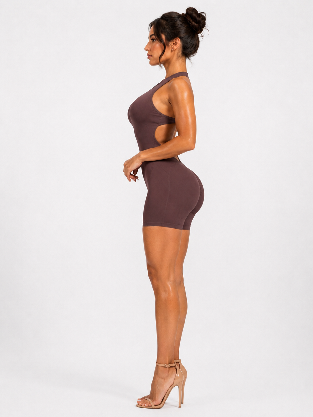 Combi-short Gainante dos nu - Marron