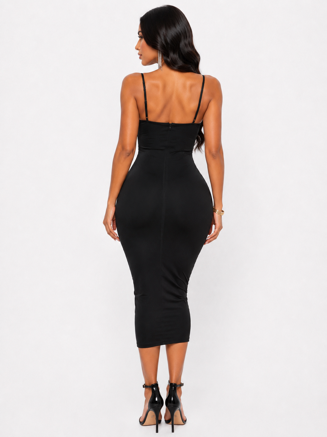 Robe Sculptante Dos Nu - Noir