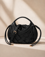 Mini Sac Cabas Tressé Femme – Style Souple Élégant - Noir