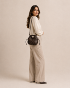 Sac Seau Cuir Tressé - Moka