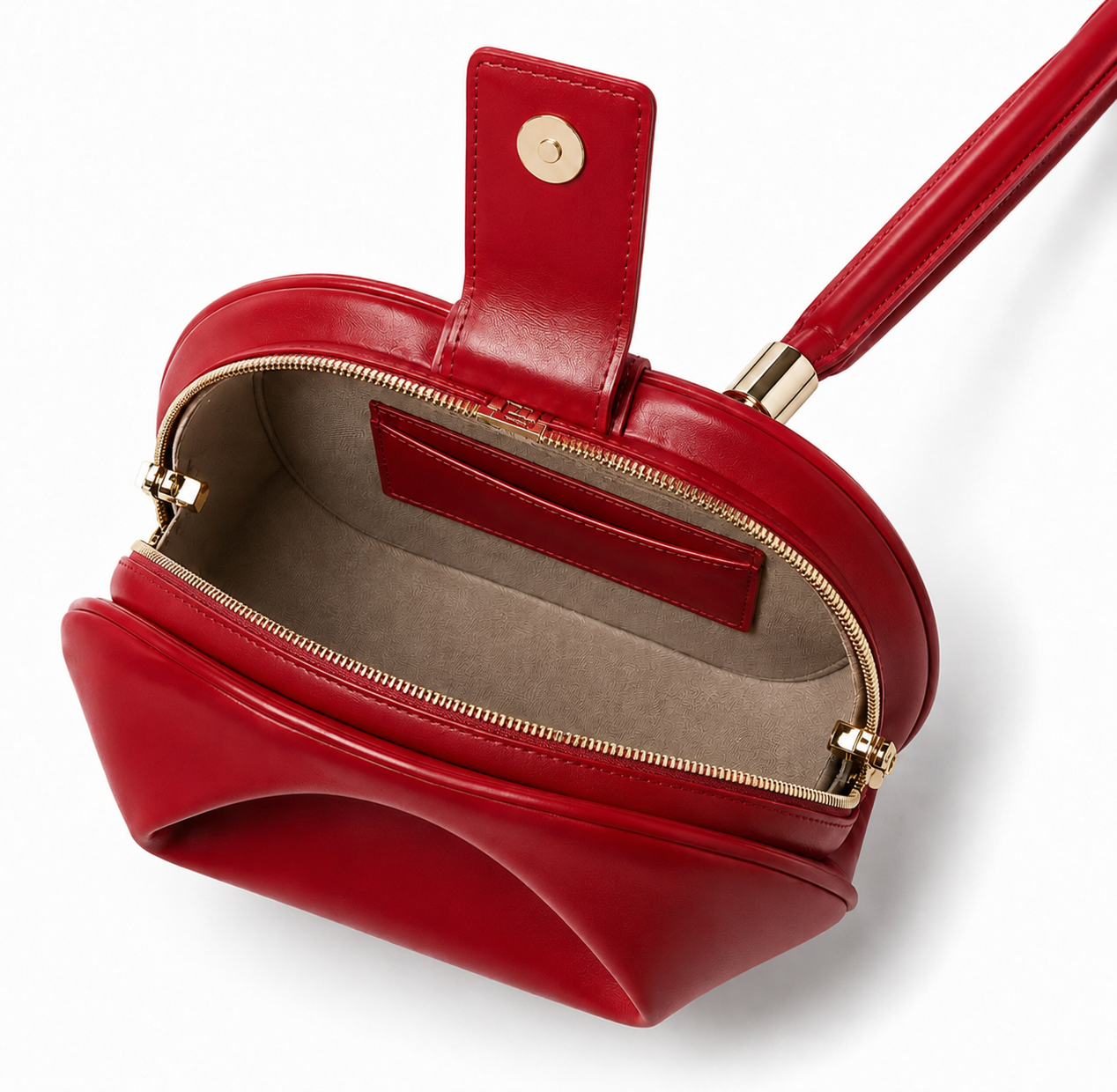 Sac À Main Bourse En Cuir - Rouge