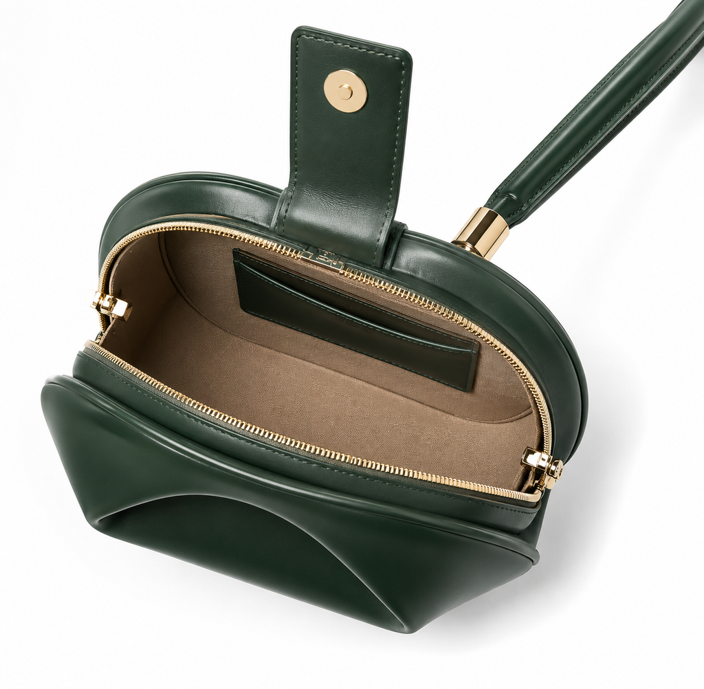 Sac À Main Bourse En Cuir - Vert