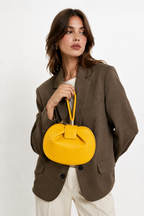 Sac À Main Bourse En Cuir - Jaune