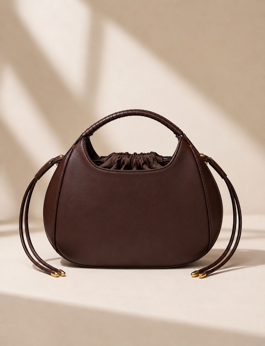 Mini Sac Cabas Tressé Femme – Style Souple Élégant - Moka