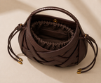 Mini Sac Cabas Tressé Femme – Style Souple Élégant - Moka