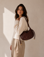 Mini Sac Cabas Tressé Femme – Style Souple Élégant - Moka