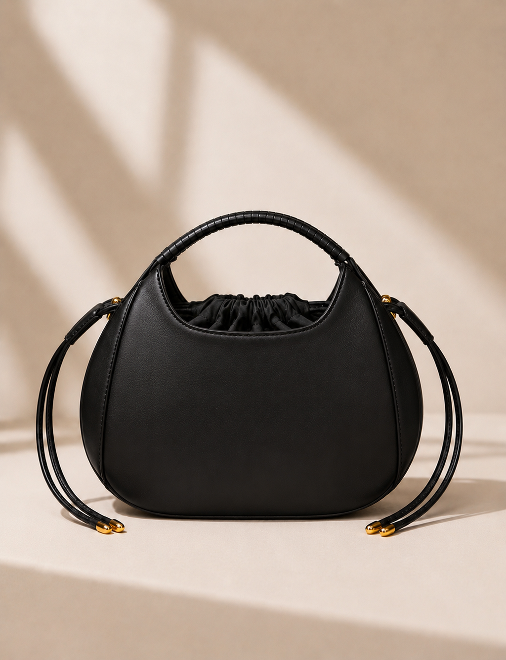 Mini Sac Cabas Tressé Femme – Style Souple Élégant - Noir