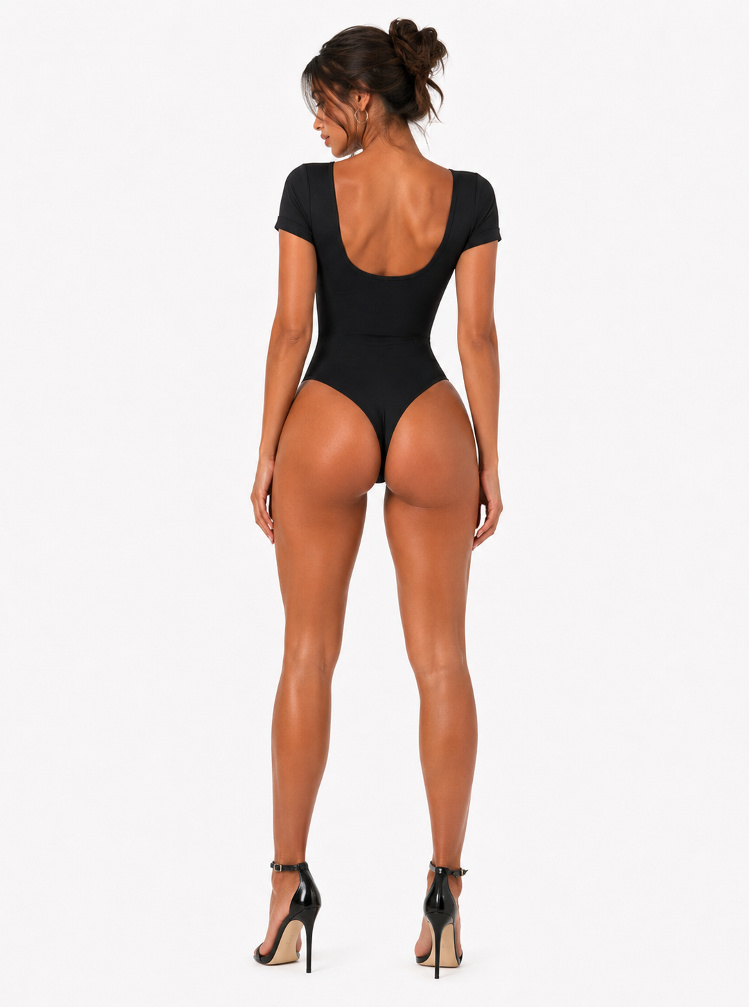 Body Sculptant À Encolure Carrée - Noir