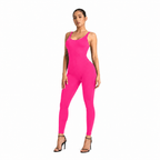 Combinaison sculptante effet sablier- Rose