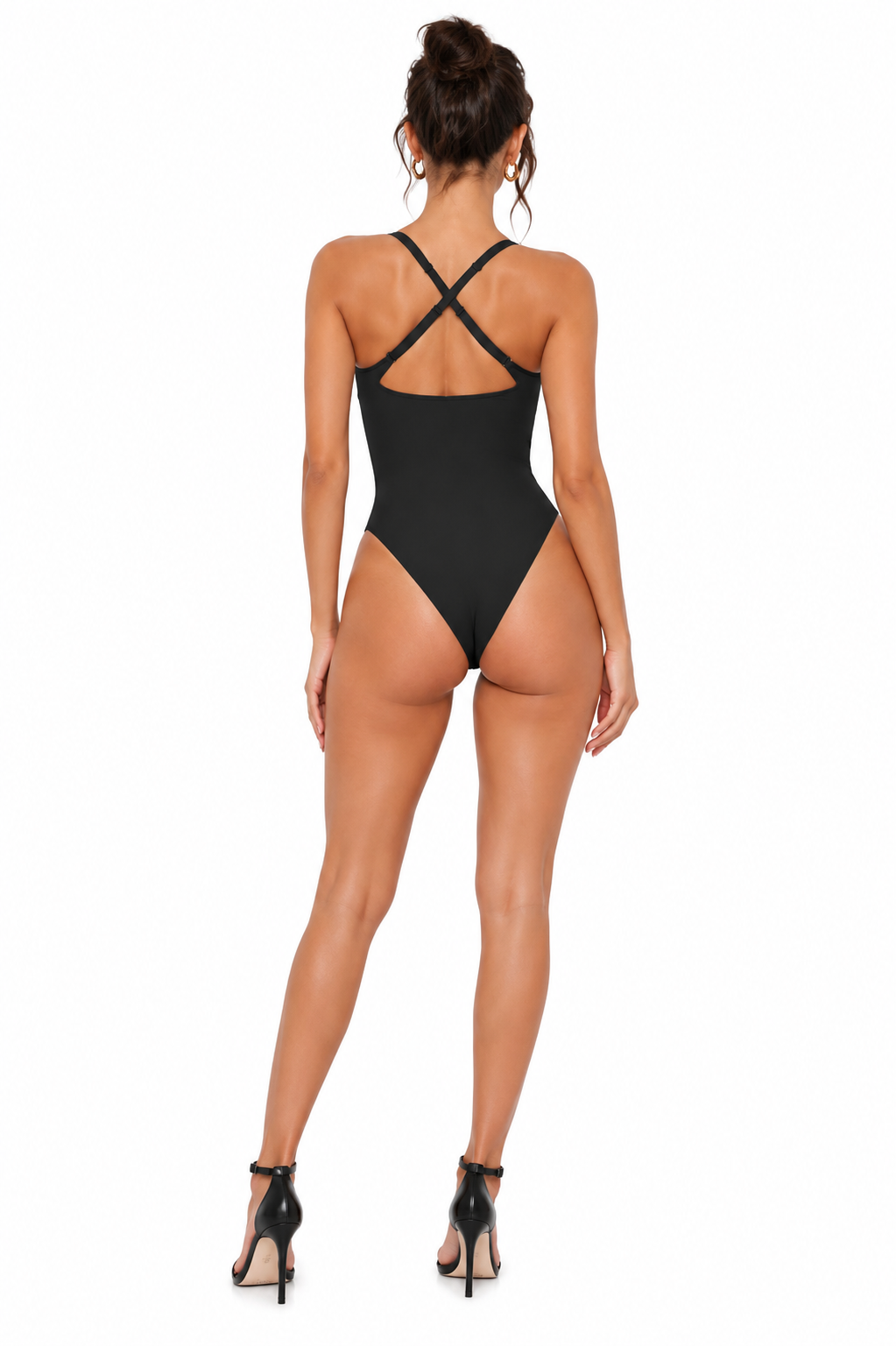 Body Gainant Sculptant à Fermeture Zip - Noir