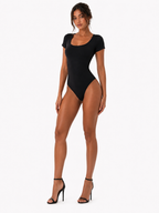 Body Sculptant À Encolure Carrée - Noir