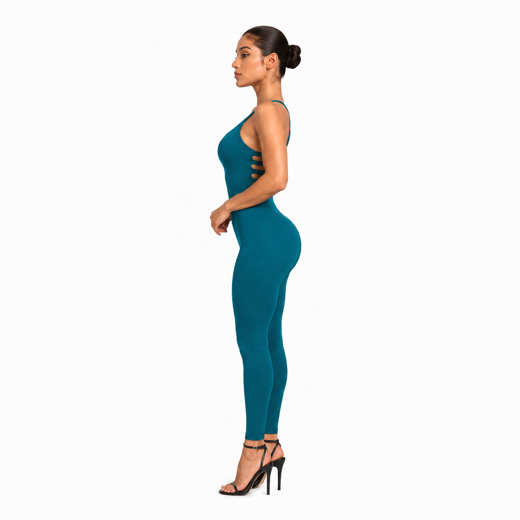 Combinaison sculptante effet sablier - Turquoise