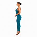 Combinaison sculptante effet sablier - Turquoise