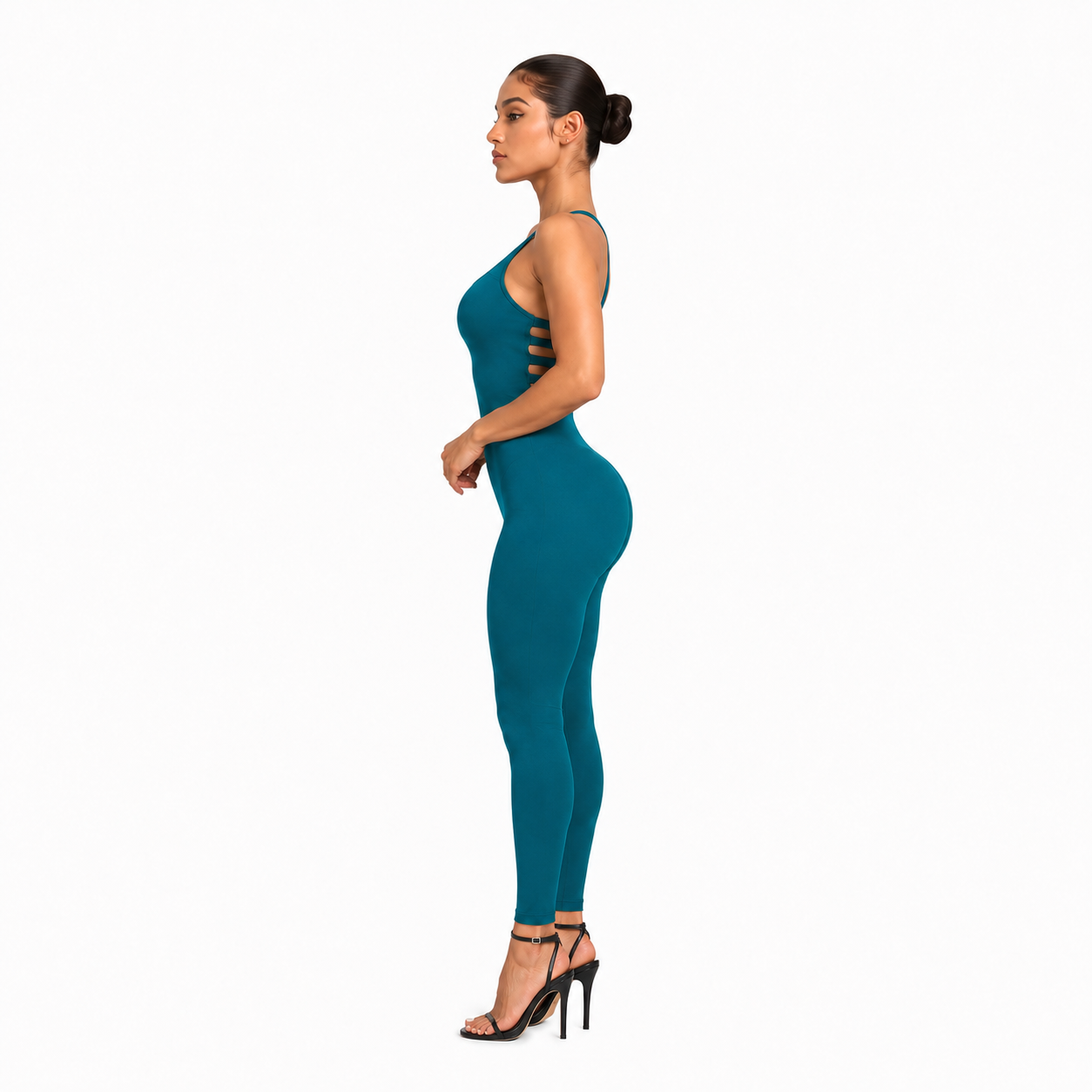 Combinaison sculptante effet sablier - Turquoise
