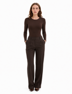 Corset Gainant Taille Haute Sans Coutures Effet Ventre Plat - Marron
