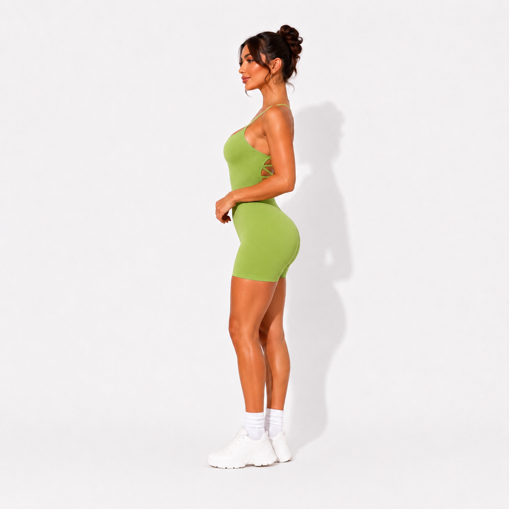 Combi-short Gainante Dos Nus - Vert