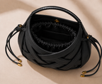 Mini Sac Cabas Tressé Femme – Style Souple Élégant - Noir