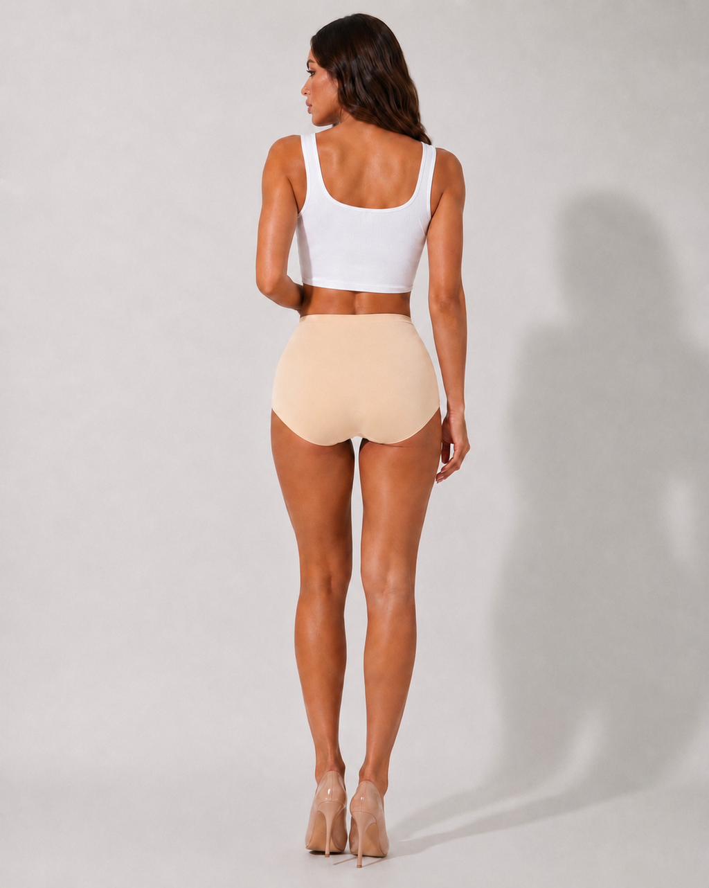 Shorty Taille Haute Gainant Effet Push-Up - Nude