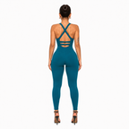 Combinaison sculptante effet sablier - Turquoise