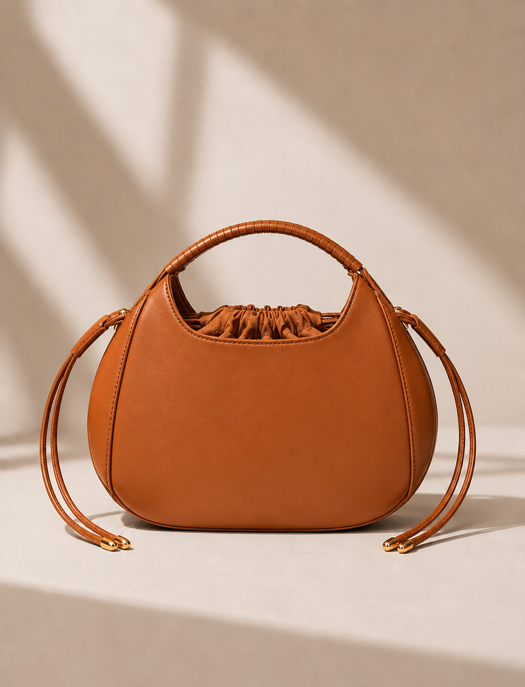 Mini Sac Cabas Tressé Femme – Style Souple Élégant - Camel