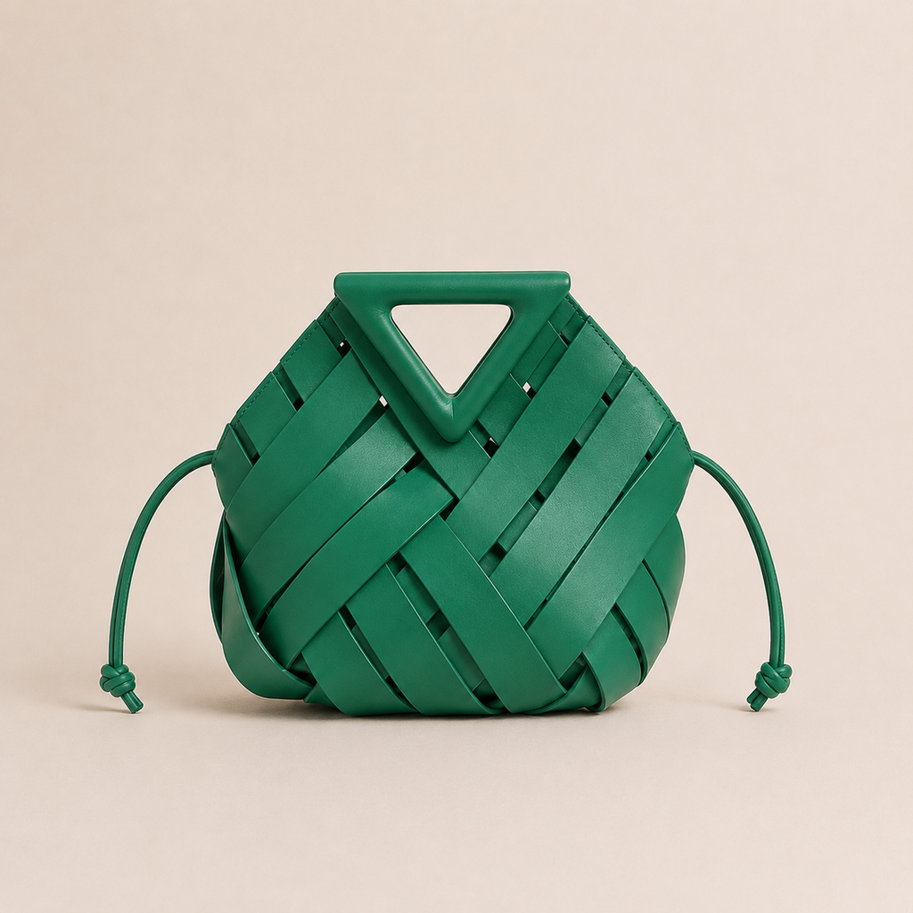 Sac Seau Cuir Tressé - Vert