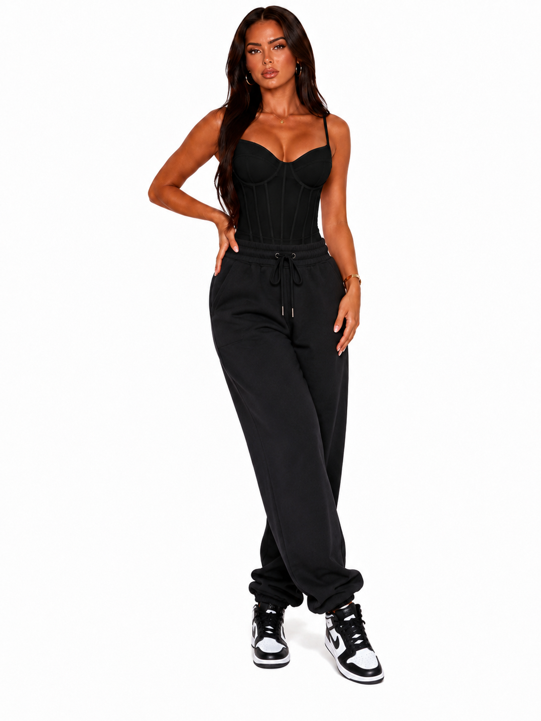 Body Sculptant Effet Corset - Noir