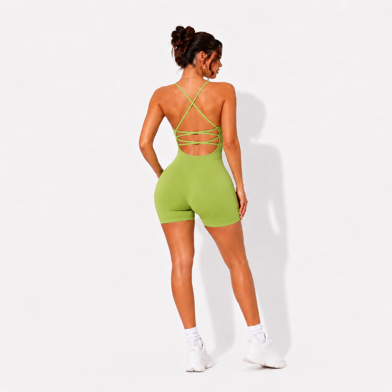 Combi-short Gainante Dos Nus - Vert