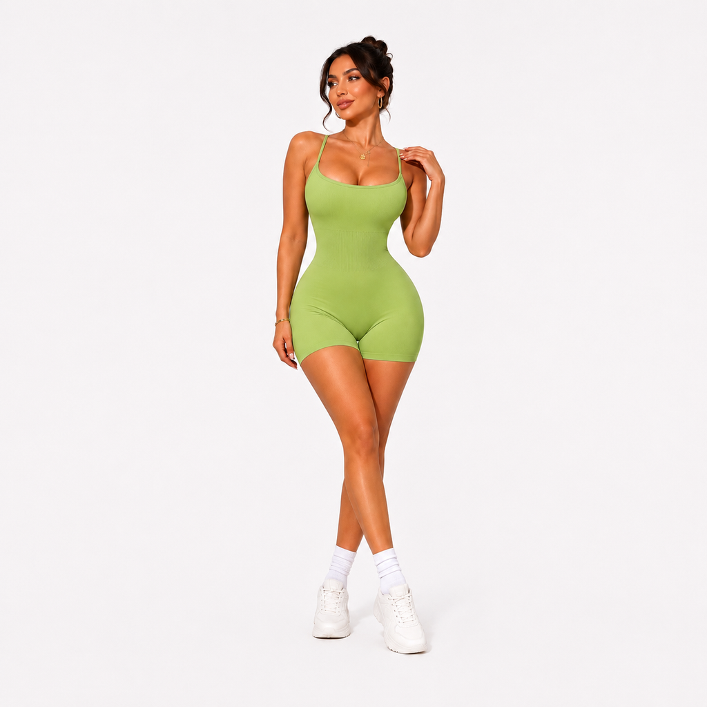 Combi-short Gainante Dos Nus - Vert