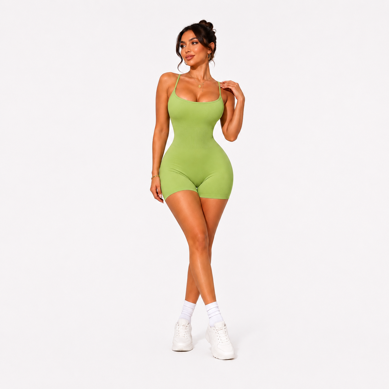 Combi-short Gainante Dos Nus - Vert