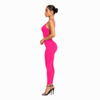 Combinaison sculptante effet sablier- Rose