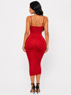 Robe Sculptante Dos Nu - Rouge