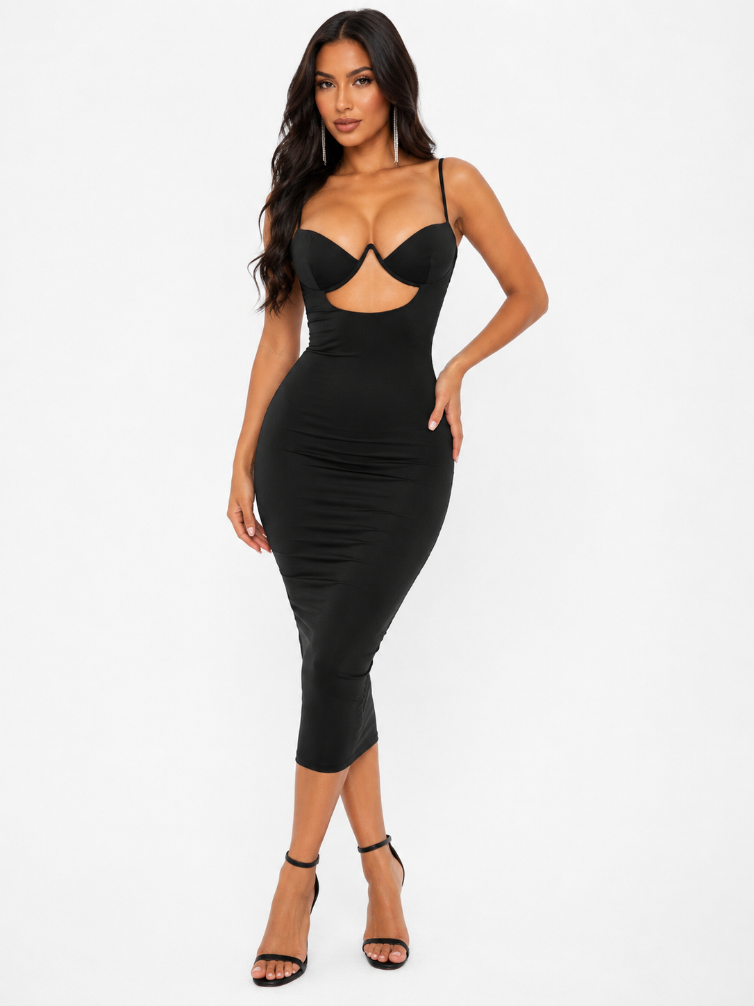 Robe Sculptante Dos Nu - Noir
