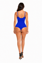 Body Gainant Seamless à Bretelles - Bleu