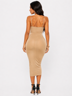 Robe Sculptante Dos Nu - Doré