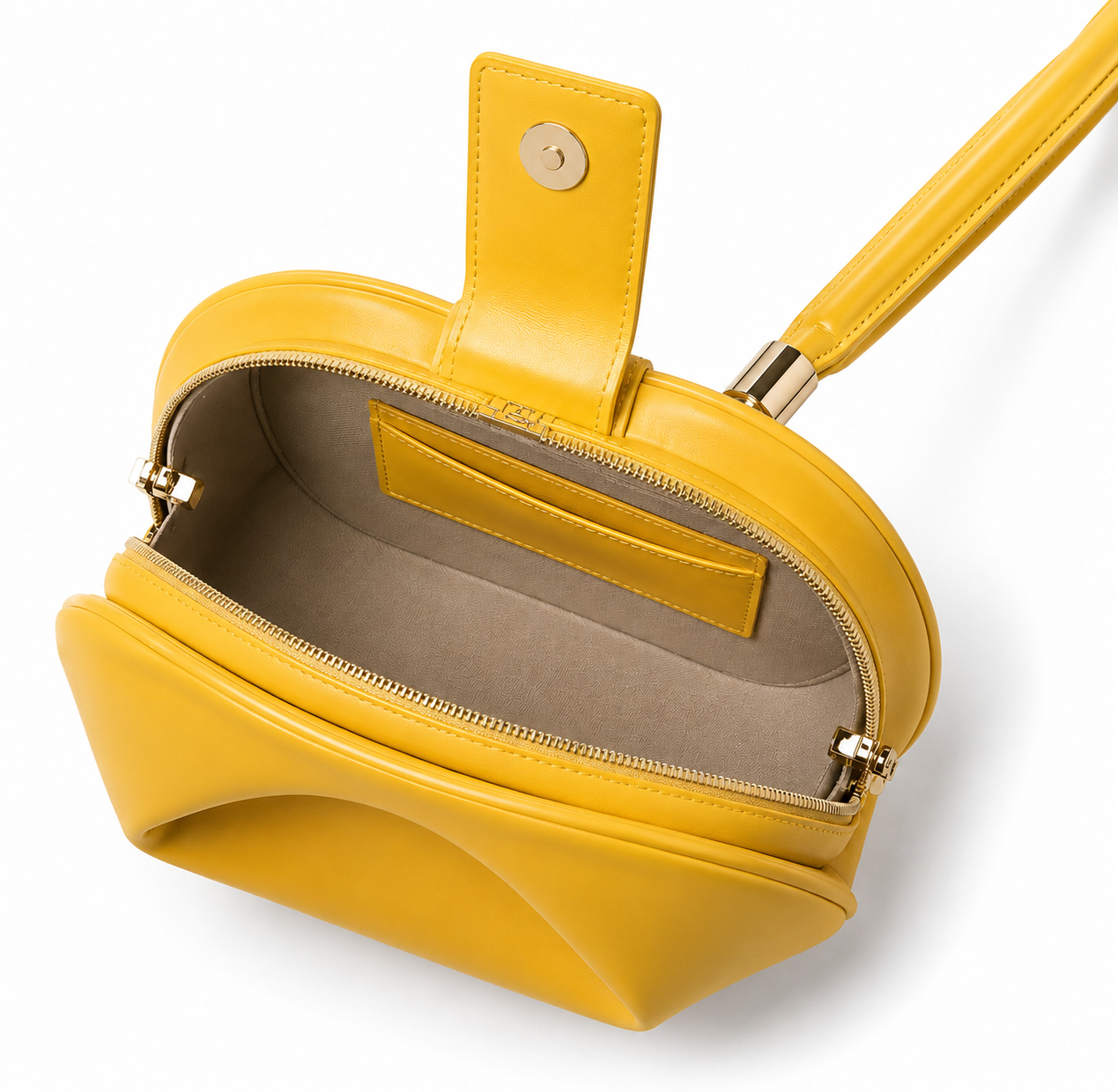 Sac À Main Bourse En Cuir - Jaune