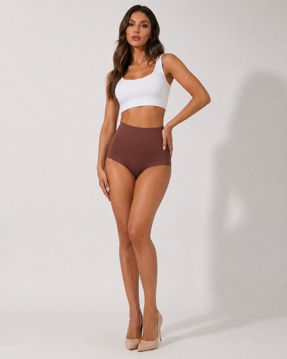 Shorty Taille Haute Gainant Effet Push-Up