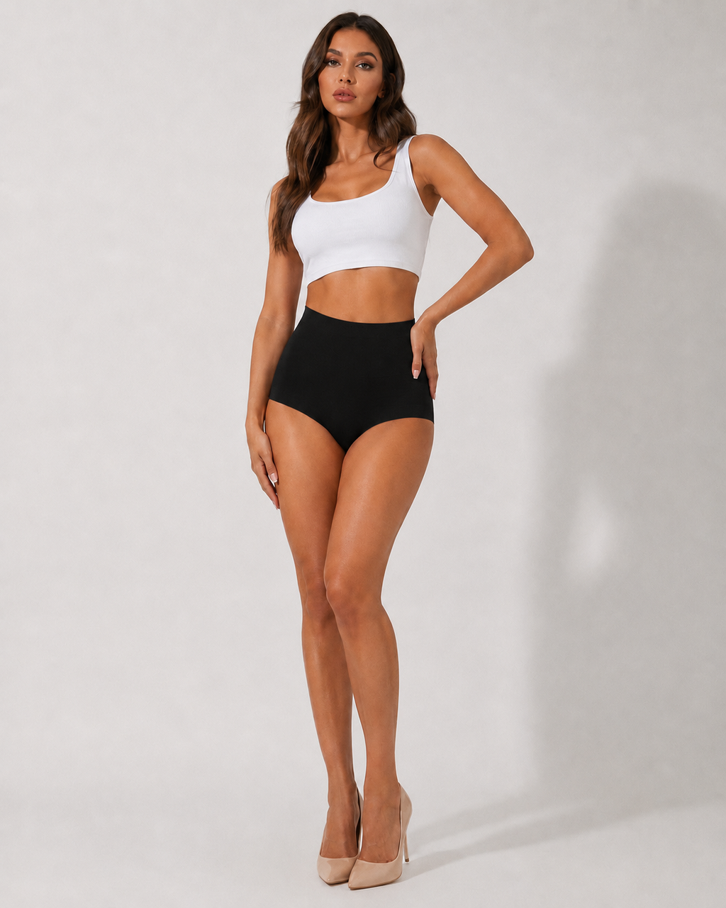 Shorty Taille Haute Gainant Effet Push-Up